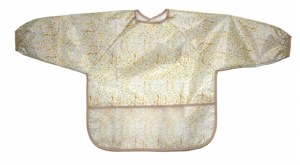 Picture of Polyester Passover Baby Bib with Sleeves Matza Design Size Medium